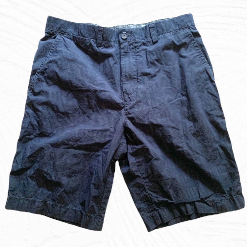 TOMMY HILFIGER Flat Front Shorts Men’s 32 Blue 100% Cotton